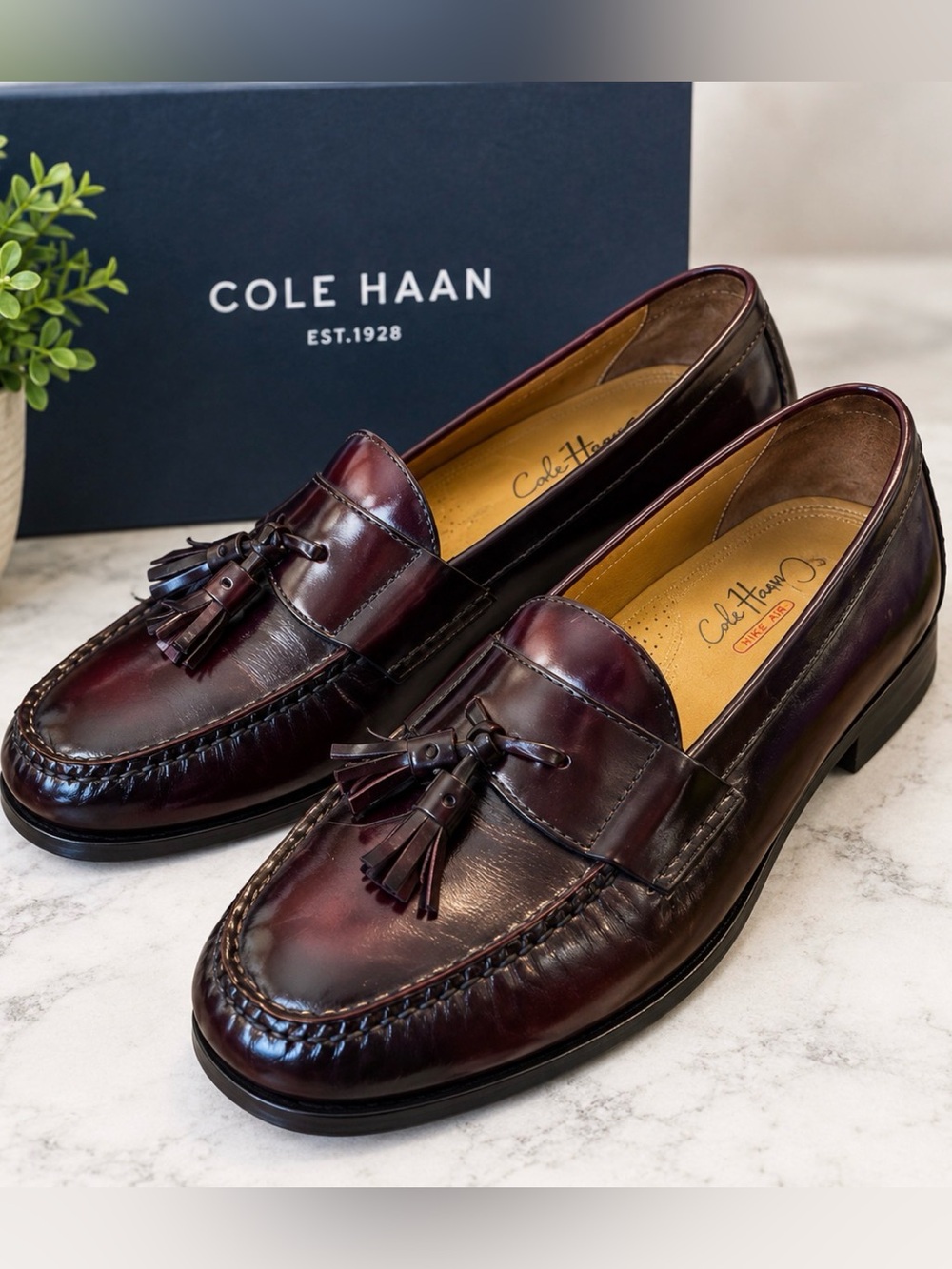 Cole Haan Nike Air Leather Tassel Loafers